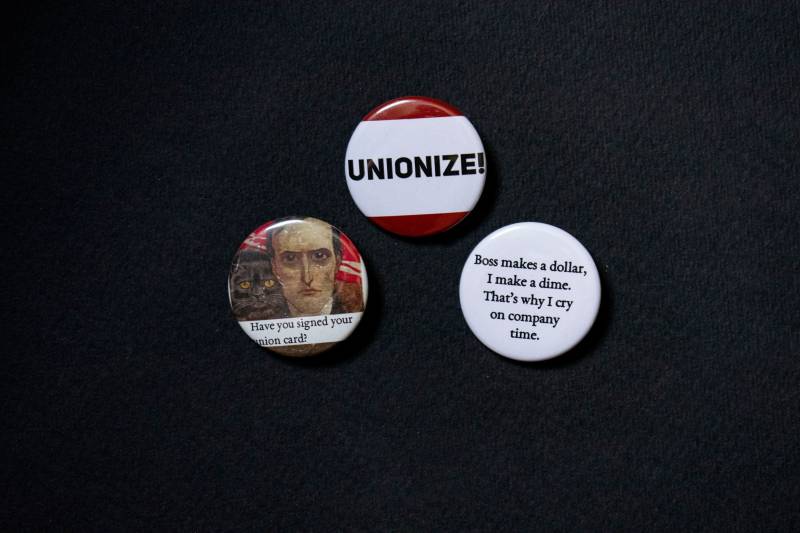 3Er-Pack Pro-Worker Und Union Pins/Abzeichen - 1 1/2 Zoll Pin Back Button Pack 3 Pro-Labour Pinback Buttons Von Tricia Robinson Art von TriciaRobinsonShop