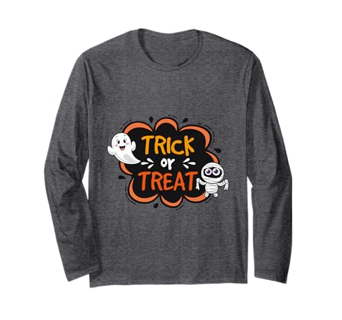 Trick Treat Shirt mit süßem Geist und Mama, Halloween-Grafik Langarmshirt von Trick Treat Tee Shirts Tee Shirts Tee Shirts