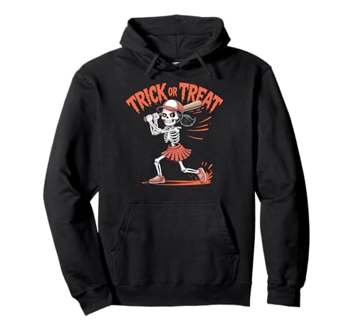 Skelett Mädchen Trick or Treat Baseball Halloween Kostüm Pullover Hoodie Skelett Mädchen Trick or Treat Baseball Halloween Kostüm Pullover Hoodie von Trick or Treat Skeleton Sports Apparel