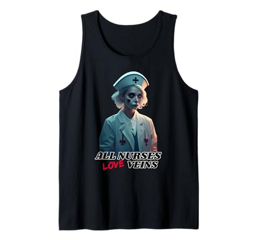 All Nurses Love Veins Nurse Scrubs Halloween-Kostüm für Damen Tank Top All Nurses Love Veins Nurse Scrubs Halloween-Kostüm für Damen Tank Top von Trick or Treatment Scary Nurse Halloween Costume