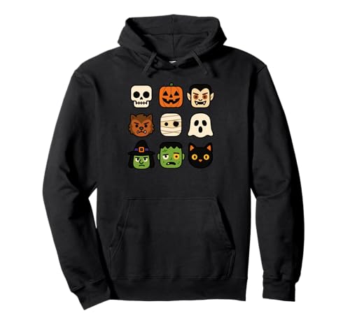 Halloween Bausteinköpfe Jugend Kinder Halloween Pullover Hoodie Halloween Bausteinköpfe Jugend Kinder Halloween Pullover Hoodie von Tricks Or Bricks Merch