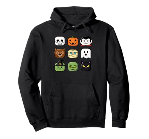 Halloween Bausteinköpfe Jugend Kinder Halloween Pullover Hoodie Halloween Bausteinköpfe Jugend Kinder Halloween Pullover Hoodie von Tricks Or Bricks Merch