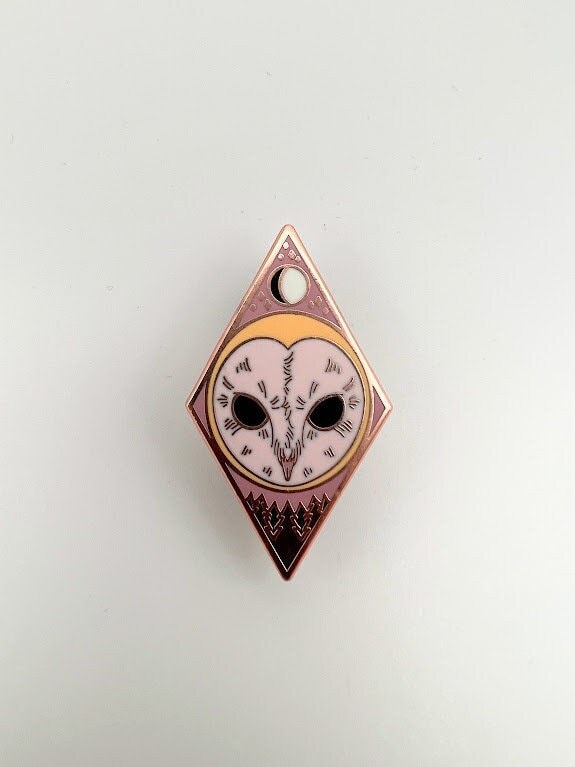 Schleiereule Emaille Pin, Anstecknadel 4cm Schleiereule Emaille Pin, Anstecknadel 4cm von TriclopsRabbit