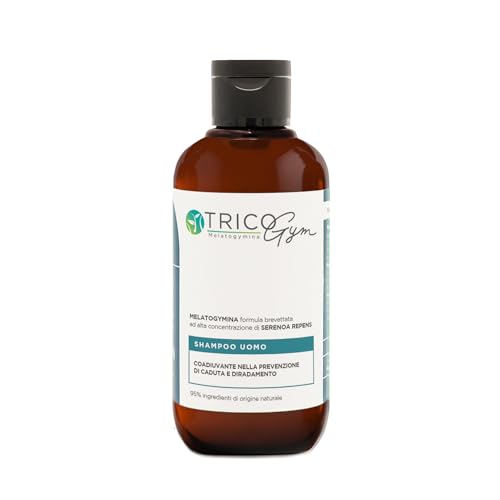 Tricogym Shampoo für Männer 200ml - patentierte Formel mit Melatogymin, 95% natürliche Inhaltsstoffe, vegane Formel, keine Parabene sls/sles free - Pack 100% recyclebar Tricogym Shampoo für Männer 200ml - patentierte Formel mit Melatogymin, 95% natürliche Inhaltsstoffe, vegane Formel, keine Parabene sls/sles free - Pack 100% recyclebar von Tricogym Melatogymina