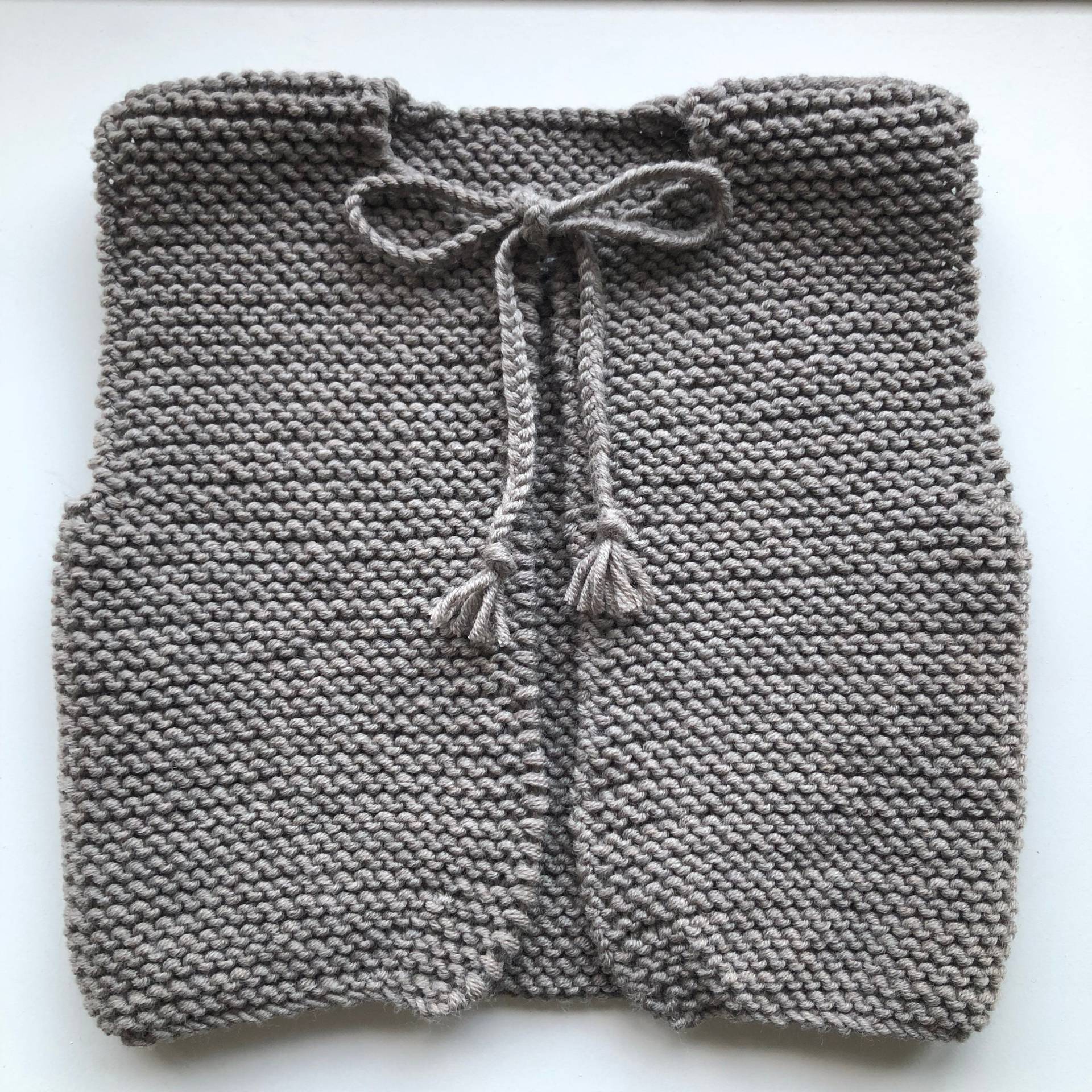Handgestrickte Baby-Hirtenweste Aus Wolle von TricotCheriBoutique