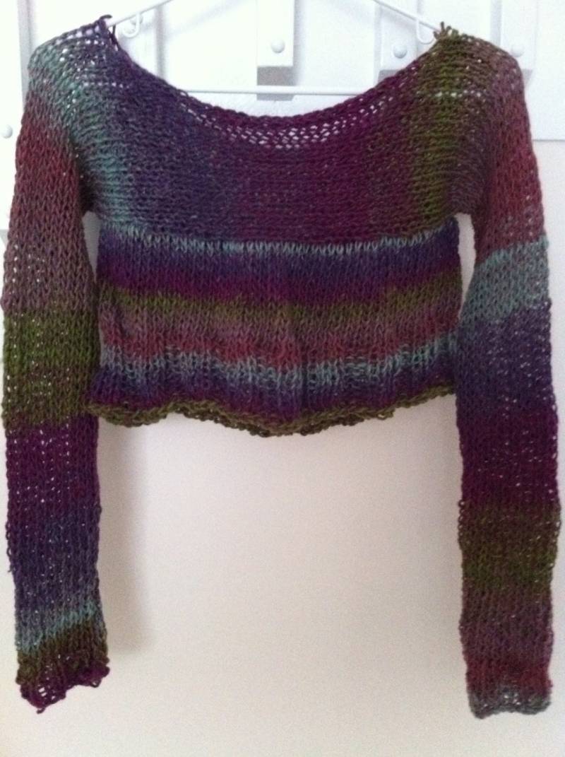 Handgemachte Gestrickte Top Schattierungen Von Lila Langarm Handgemachte Gestrickte Top Schattierungen Von Lila Langarm von TricotdaEsther