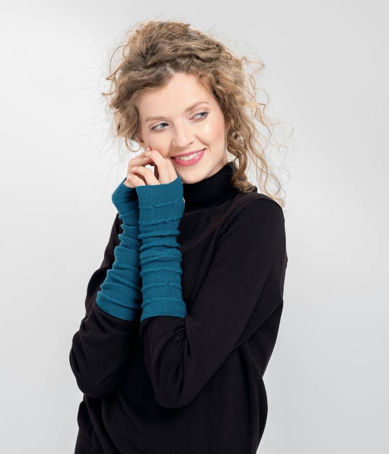 Armstulpen Armbänder - Reine Merino Handschuhe Fingerlose Pulswärmer Perfektes Geschenk von Tricotruc