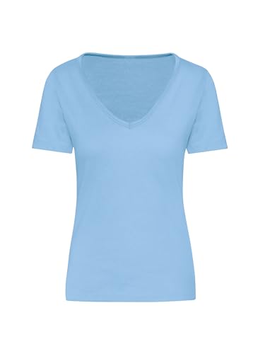 TRIGEMA Damen 502207 T-Shirt, Iceblue Melange, M von Trigema