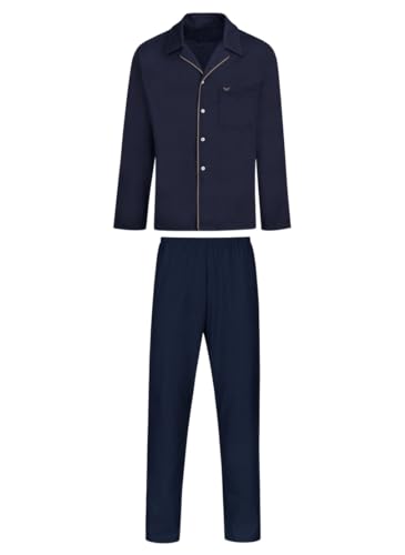 TRIGEMA Schicker Schlafanzug mit elegantem Kragen und Knopfleiste von Trigema
