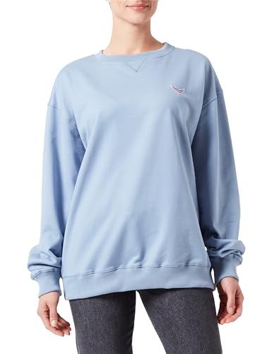 TRIGEMA Damen 574550124 Sweatshirt, Pearl-Blue, 46 von Trigema