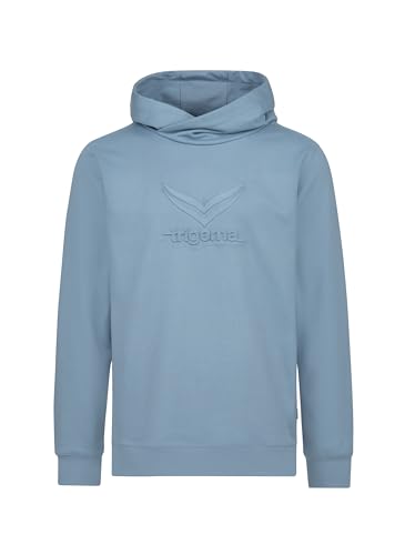 TRIGEMA Damen Kapuzenpullover mit großem 3D-Motiv,Pearl-Blue, TRIGEMA Damen Kapuzenpullover mit großem 3D-Motiv,Pearl-Blue, von Trigema