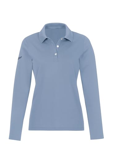 TRIGEMA Damen Langarm Poloshirt aus Reiner Baumwolle, Slim Fit - 5216532 von Trigema