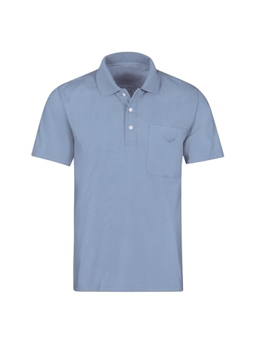 TRIGEMA Herren 637602 Polohemd, Perlblau, Medium von Trigema