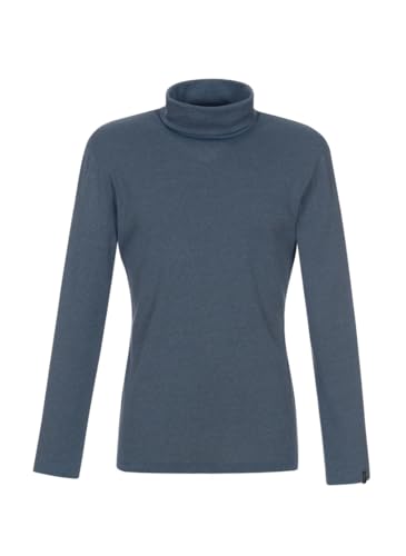 Trigema Damen 502010 Rollkragenpullover, Blau (Jeans-Melange 643), Large von Trigema