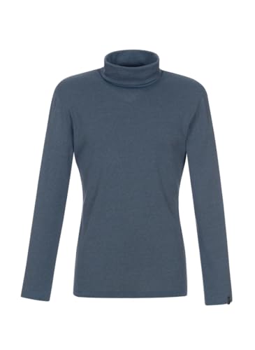 Trigema Damen 502010 Rollkragenpullover, Blau (Jeans-Melange 643), Small von Trigema