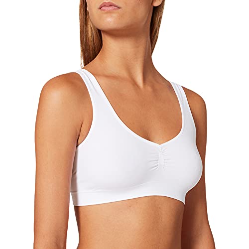 Trigema Damen 512311 Sport-BH, Weiß (Weiss 001), 46 (Herstellergröße: XL) von Trigema