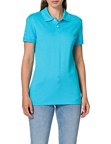 Trigema Damen 526617 Poloshirt, Blau (Azur 051), 48 (Herstellergröße: XL) von Trigema