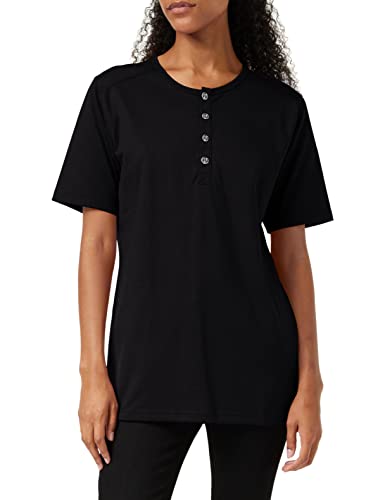 Trigema Damen T-Shirt mit Knopfleiste Deluxe Baumwolle von Trigema