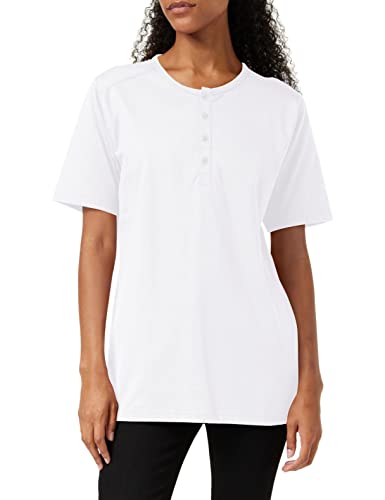 Trigema Damen T-Shirt mit Knopfleiste Deluxe Baumwolle von Trigema