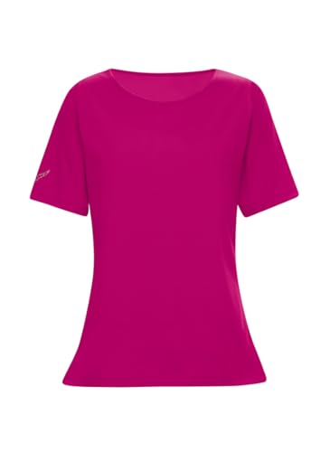 Trigema Damen 537211 T-Shirt, Rot (Magenta 030), 40 (Herstellergröße: M) von Trigema