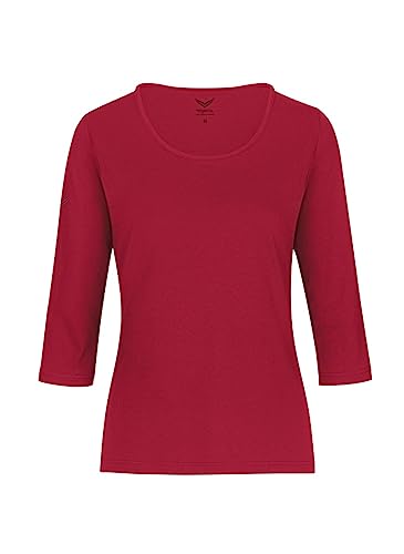 Trigema Damen 539505 T-Shirt, Rot (Rubin-C2c 536), Large (Herstellergröße: L) von Trigema