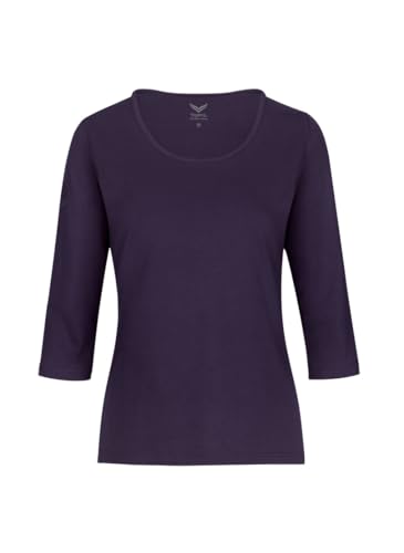 Trigema Damen 539505 T Shirt, Deep Purple, L EU von Trigema
