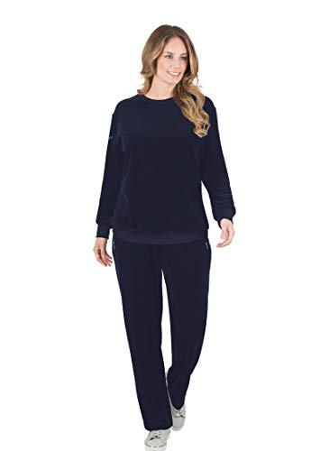 Trigema Damen 5545018 Freizeitanzug, Navy, S von Trigema