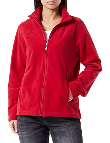 Trigema Damen 555107 Fleecejacke, Rubin, L von Trigema