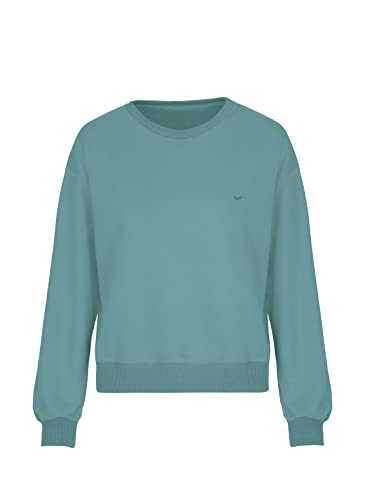 Trigema Damen 571501 Sweatshirt, seegras, M von Trigema