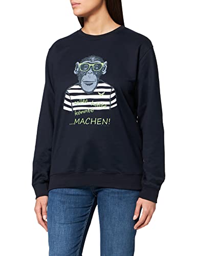 Trigema Damen 574569121 Sweatshirt, Navy, M von Trigema