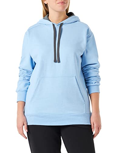 Trigema Damen 575905 Kapuzenpullover, Iceblue-Melange, XL von Trigema