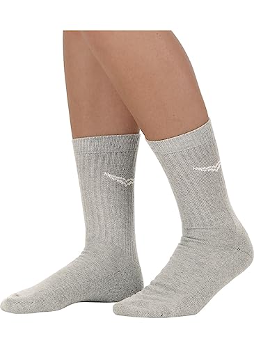 Trigema Damen Doppelpack Sportsocken, Grau (hellgrau-Melange 110), 43/46 (2er Pack) von Trigema