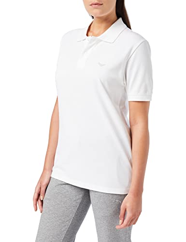 Trigema Damen Polo-Shirt Deluxe Piqué Poloshirt, Weiß (weiß 001), 56 (Herstellergröße: XXXL) von Trigema