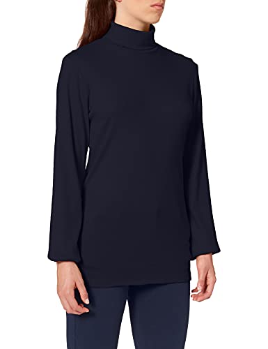 Trigema Damen Rollkragenpullover 585010, Blau (blau 046), 36 (Herstellergröße: S) von Trigema