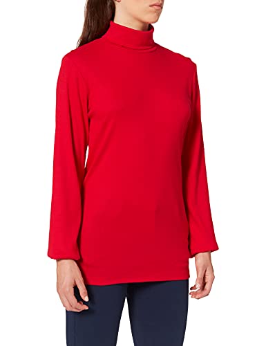 Trigema Damen Rollkragenpullover 585010, Rot (kirsch 036), 44 (Herstellergröße: L) von Trigema