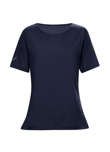 Trigema Damen 537211 T-Shirt, Blau (Navy 046), 52 (Herstellergröße: XXL) von Trigema