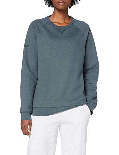 Trigema Damen 575501 Sweatshirt, Blau (Jeans-Melange 643), Medium von Trigema