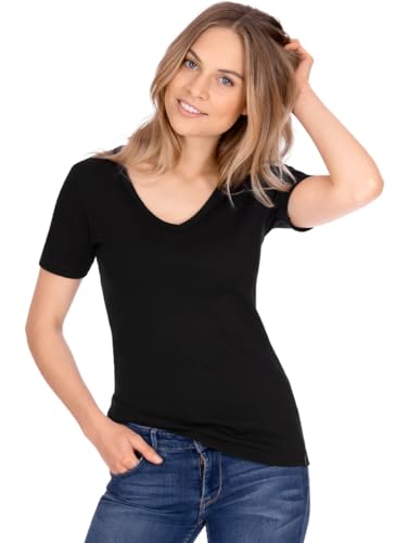 Trigema Damen 502207 T-Shirt, Schwarz (Schwarz 008), Medium von Trigema