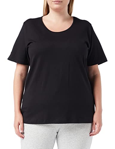 Trigema Damen Biobaumwolle 539201 T-Shirt, Schwarz, XL von Trigema