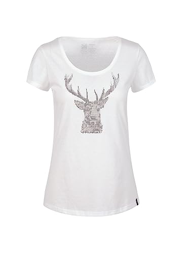 Trigema Damen Hirsch T-Shirt , Weiß (weiss 001), XL von Trigema