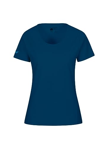 Trigema Damen T-Shirt Biobaumwolle 539201, Blau (Saphir), L von Trigema