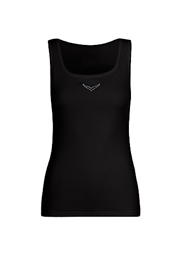 Trigema Damen 502411 Top, Schwarz, M EU von Trigema