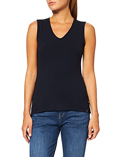 Trigema Damen Träger-Shirt Top, Blau (Navy 046), 36 (Herstellergröße: S) von Trigema