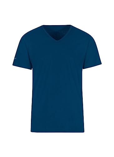 Trigema Damen V 100% Biobaumwolle T-Shirt, Blau (Saphir C2C 552), 40 (Herstellergröße: M) von Trigema