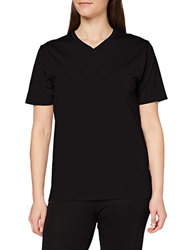 Trigema Damen Trigema Damen V-shirt Deluxe Baumwolle T Shirt, Schwarz (Schwarz 008), XL EU von Trigema