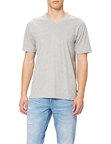 Trigema Herren 637203 T-Shirt, Grau (hellgrau-melange 110), L von Trigema