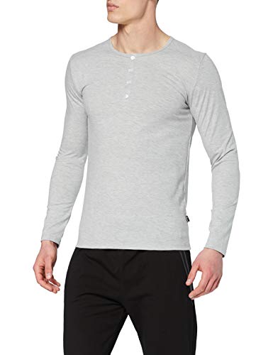 Trigema Herren Langarmshirt mit Knopfleiste von Trigema