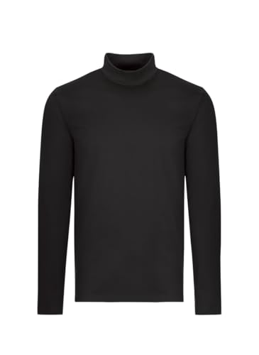Trigema Herren 637509 Langarmshirt, Schwarz (schwarz 008), Small (Herstellergröße: S) von Trigema