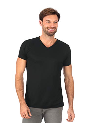 Trigema Herren V-Shirt aus 100% Lyocell,Schwarz,L von Trigema
