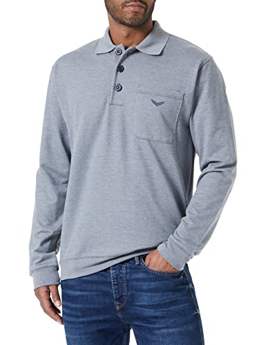 Trigema Herren 674602 Poloshirt, steingrau-Melange, XL von Trigema